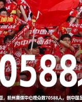 打破中国足坛历史上座纪录！国足vs澳大利亚现场观众70588人！